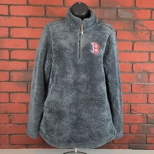 Soft‎ As A Grape Boston Red Sock Chinchilla Quarterzip Medium Woman's